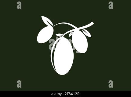 olive oil logo or icon design vector template Stock Vector