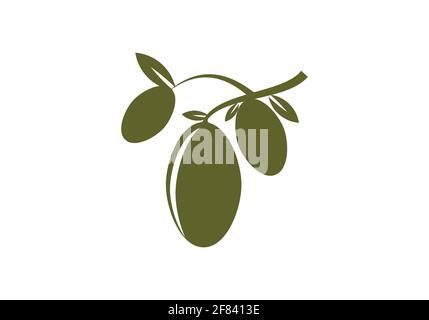 olive oil logo or icon design vector template Stock Vector