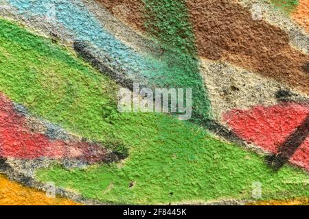 Colored wall texture multicolor paint graffiti background Stock Photo
