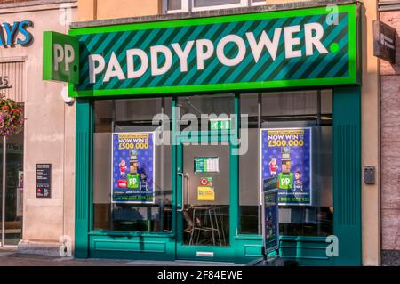 The premises of Paddy Power betting shop in North Street, Taunton. Stock Photo