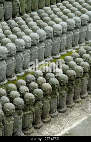 Jinzo statues, Jizo- bosatsu, rabbit dera temple, Kamakura, Japan Stock Photo