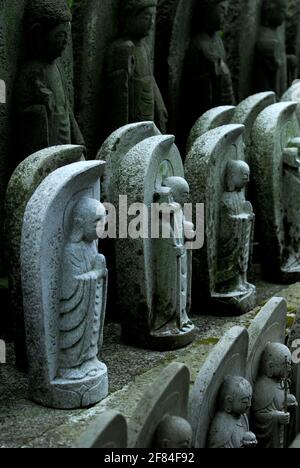 Jinzo statues, Jizo- bosatsu, rabbit dera temple, Kamakura, Japan Stock Photo