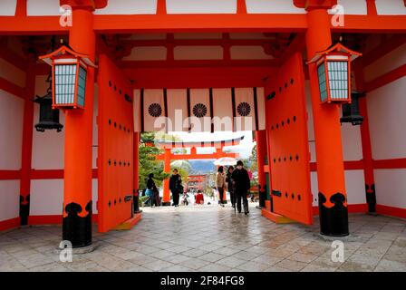 Entrance, Fushimi Inari Shrine, Kyoto, Japan Stock Photo