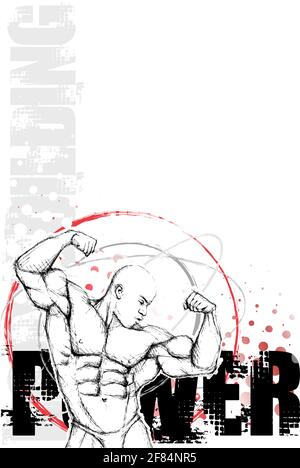 bodybuilding poster background Stock Vector Image & Art - Alamy