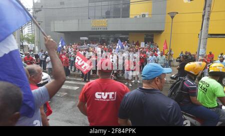 salvador, bahia / brazil - may 30, 2017: Demonstration of striking vigilantes seeking a wage increase agreement with the bosses. The protest takes pla Stock Photo