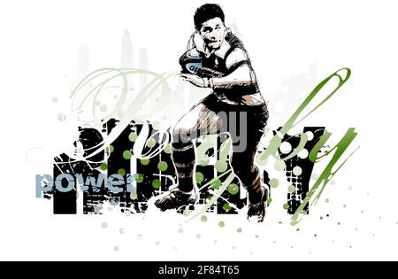 Rugby poster background Stock Vector