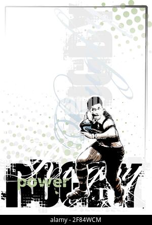 Rugby poster background Stock Vector