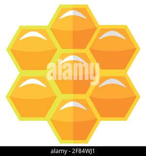 Honeycomb icon flat design vector image collection Stock Vector