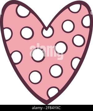 dotted shape hand with heart love symbol of passion Stock Vector Image ...