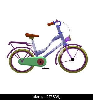 Bike kids icon. Purple child bike sign.  Stock Vector