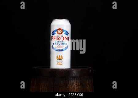 https://l450v.alamy.com/450v/2f85yx6/bucharest-romania-mar-29-2021-can-of-peroni-beer-on-beer-barrel-with-dark-background-illustrative-editorial-photo-bucharest-romania-2021-2f85yx6.jpg