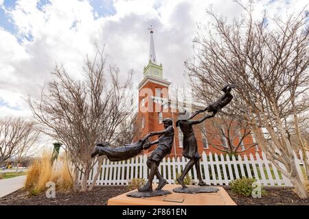 Utah, MAR 15, 2021 - Daytime shot of the St George Tabernacle Stock Photo