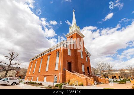 Utah, MAR 15, 2021 - Daytime shot of the St George Tabernacle Stock Photo