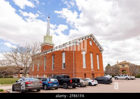 Utah, MAR 15, 2021 - Daytime shot of the St George Tabernacle Stock Photo