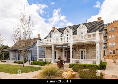 Utah, MAR 15, 2021 - Daytime shot of the historical Green Gate Village Stock Photo