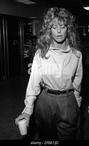 Farrah Fawcett seen in divorce court February 1982. Credit: Ralph ...