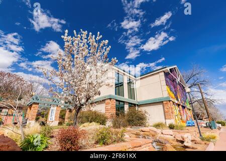 Utah, MAR 15, 2021 - Exterior view of the St George Art Museum Stock Photo