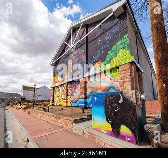 Utah, MAR 15, 2021 - Exterior view of the St George Art Museum Stock Photo