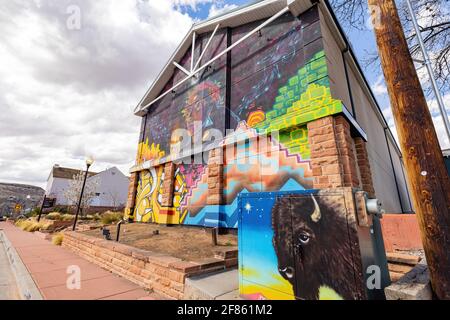 Utah, MAR 15, 2021 - Exterior view of the St George Art Museum Stock Photo