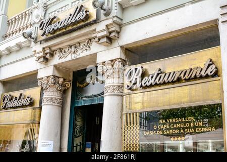 Restaurant Pastelaria Versailles in Lisbon, Portugal Stock Photo