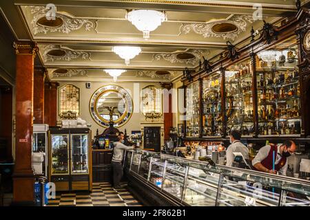 Restaurant Pastelaria Versailles in Lisbon, Portugal Stock Photo