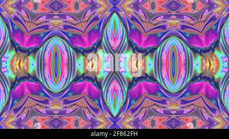 Abstract symmetrical multicolored patterned background. Stock Photo