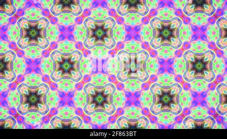 Abstract symmetrical multicolored patterned background. Stock Photo