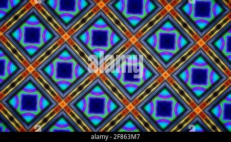 Abstract symmetrical multicolored patterned background. Stock Photo