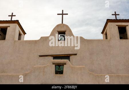 Saint Augustine Catholic Church in Isleta Pueblo, New Mexico Stock Photo