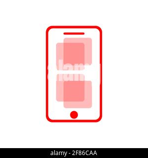 Mobile smart phone  mobile template digital device communication gadget vector illustration vector design. Stock Vector