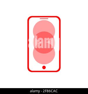 Mobile smart phone  mobile template digital device communication gadget vector illustration vector design. Stock Vector