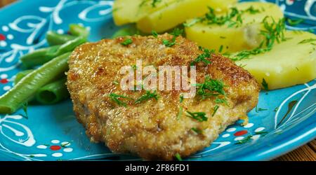 Costillas de cerdo a la Riojana - Pork chops in La Rioja Stock Photo