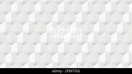 Abstract pattern background texture, many identical white hexagons - Vector illustration Stock Vector