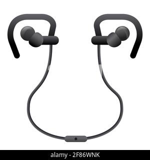 Illustration of the icon of wireless earphones gadget on the white background Stock Vector