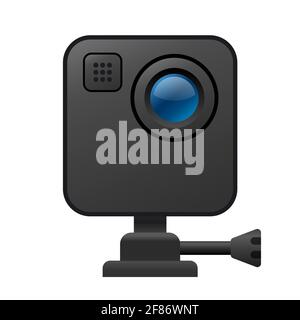 Illustration of the action camera icon on the white background Stock Vector