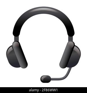 Illustration of the icon of headphones wireless with speaker gadget on the white background Stock Vector
