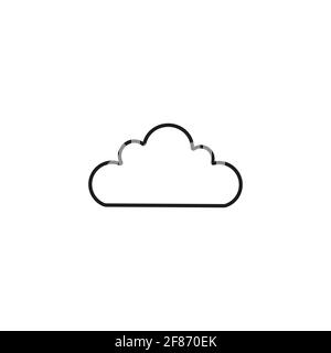 Cloud icon on white. Vector illustration. Stock Vector