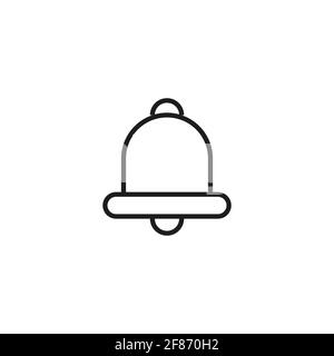 Notification bell icon. Alarm symbol. Incoming inbox message.  Stock Vector