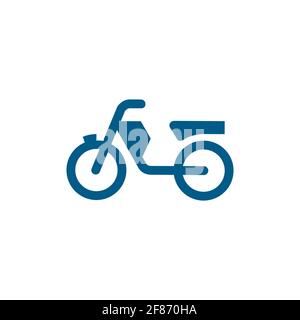 Motorcycle Blue Icon On White Background. Blue Flat Style Vector Illustration. Stock Vector