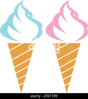 Ice cream logo icon design  vector template Stock Vector