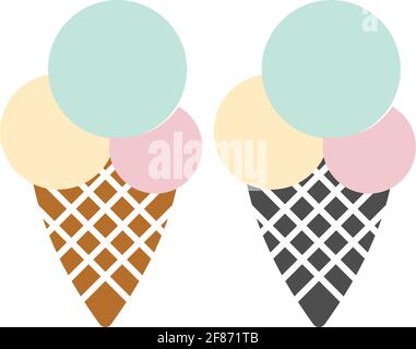 Ice cream logo icon design  vector template Stock Vector
