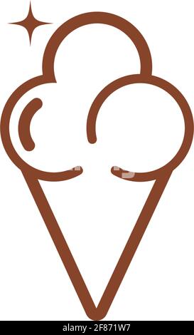 Ice cream logo icon design  vector template Stock Vector