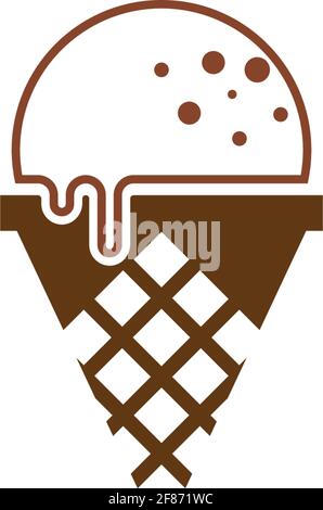 Ice cream logo icon design  vector template Stock Vector