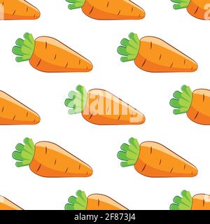 seamless pattern with large carrots. vector Stock Vector
