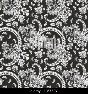 Paisley Floral oriental ethnic Pattern. Seamless Vector Ornament. Damask fabric patterns. Stock Vector