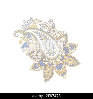 Paisley vector isolated pattern. Floral Vintage illustration Stock Vector