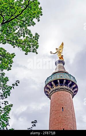 Denkmal auf dem Schlachtfeld von Fehrbellin in der Mark Brandenburg; Monument at the Battlefield of Fehrbellin Stock Photo