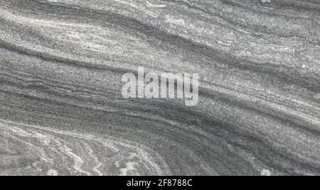Smooth gray stone slab with abstract pattern in close-up Stock Photo