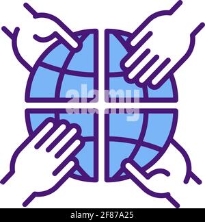 Anti-competitive behaviour RGB color icon Stock Vector