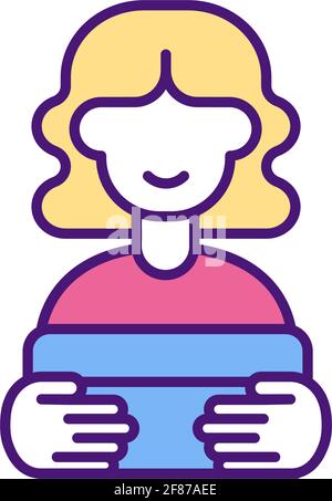 Customer satisfaction RGB color icon Stock Vector